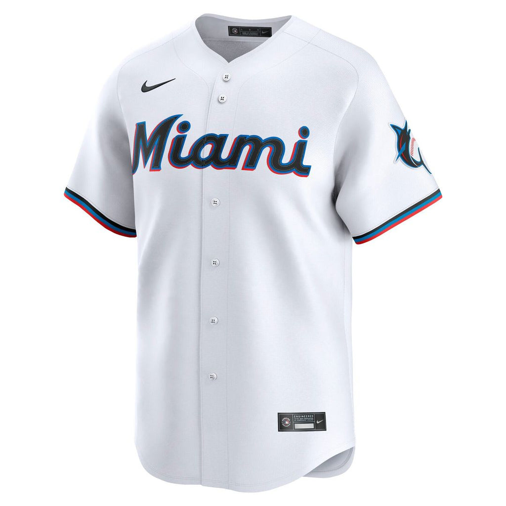 Miami Marlins Nike Home Limited Jersey - White Official MLB Team Apparel Baseball Fan Gear