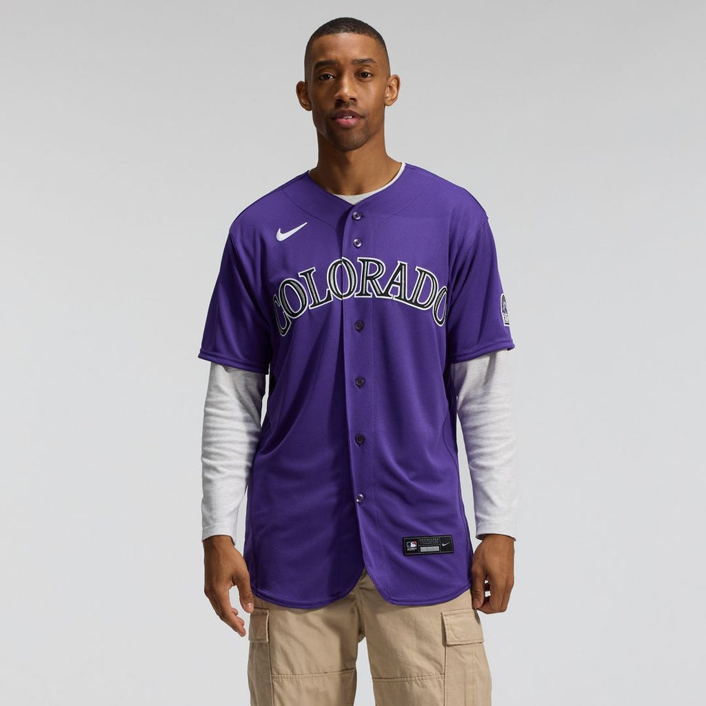 Colorado Rockies Nike Alternate Authentic Jersey - Purple Official MLB Team Apparel Baseball Fan Gear
