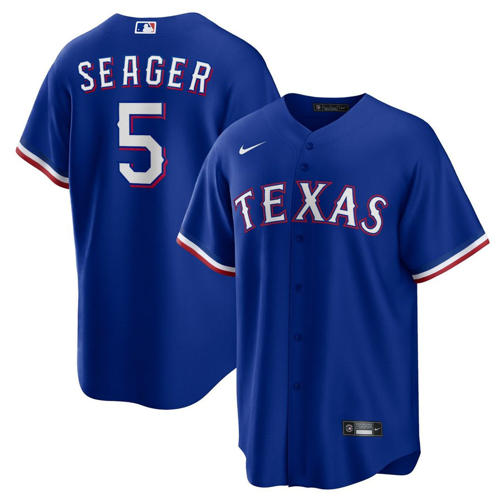 Corey Seager Texas Rangers Nike Alternate 2 Replica Jersey - Royal Official MLB Team Apparel Baseball Fan Gear