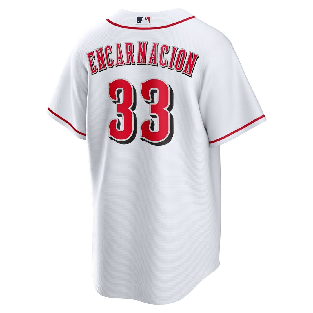 Christian Encarnacion-Strand Cincinnati Reds Nike Home Replica Jersey - White Official MLB Team Apparel Baseball Fan Gear