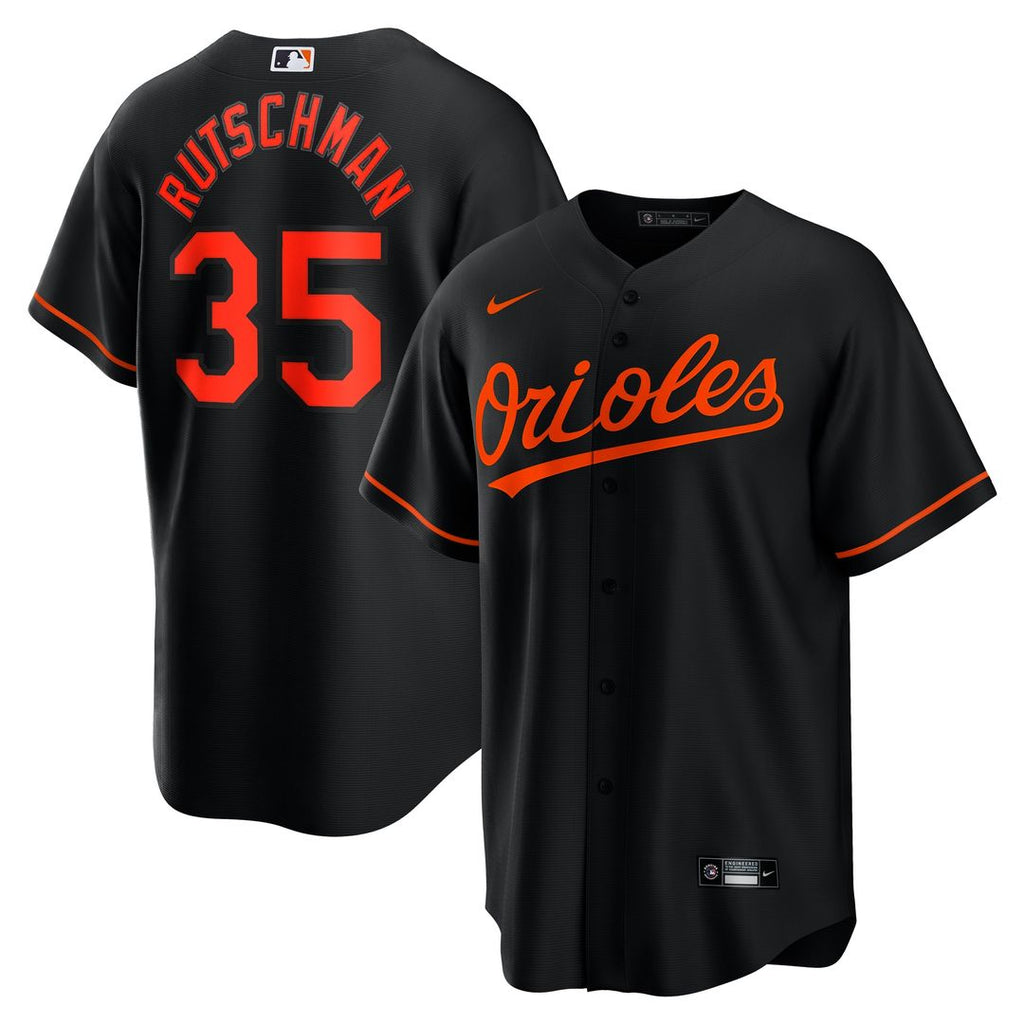 Adley Rutschman Baltimore Orioles Nike Alternate Replica Player Jersey - Black Official MLB Team Apparel Baseball Fan Gear