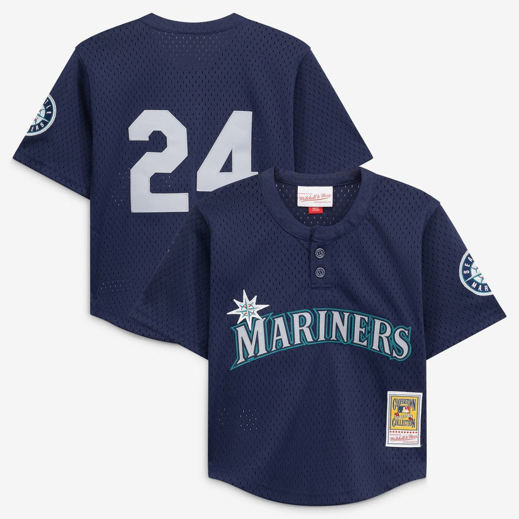 Ken Griffey Jr. Seattle Mariners Mitchell & Ness Preschool Cooperstown Collection Mesh Batting Practice Jersey - Navy Official MLB Team Apparel Baseba