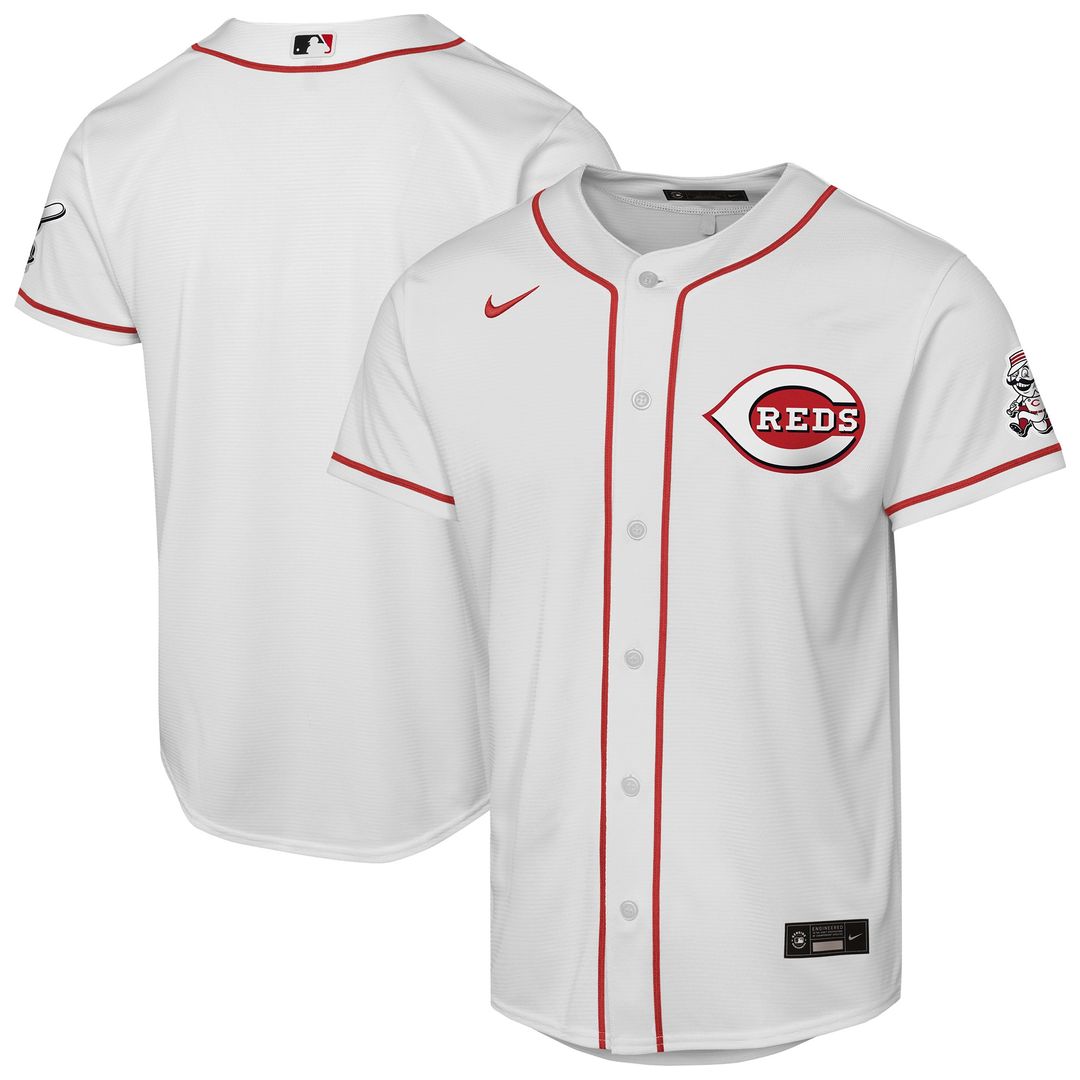 Cincinnati Reds Nike Youth Home Stadium Jersey - White Official MLB Team Apparel Baseball Fan Gear
