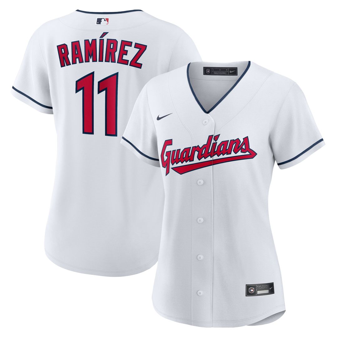 Jose Ramirez Cleveland Guardians Nike Women's Home Replica Player Jersey - White Official MLB Team Apparel Baseball Fan Gear