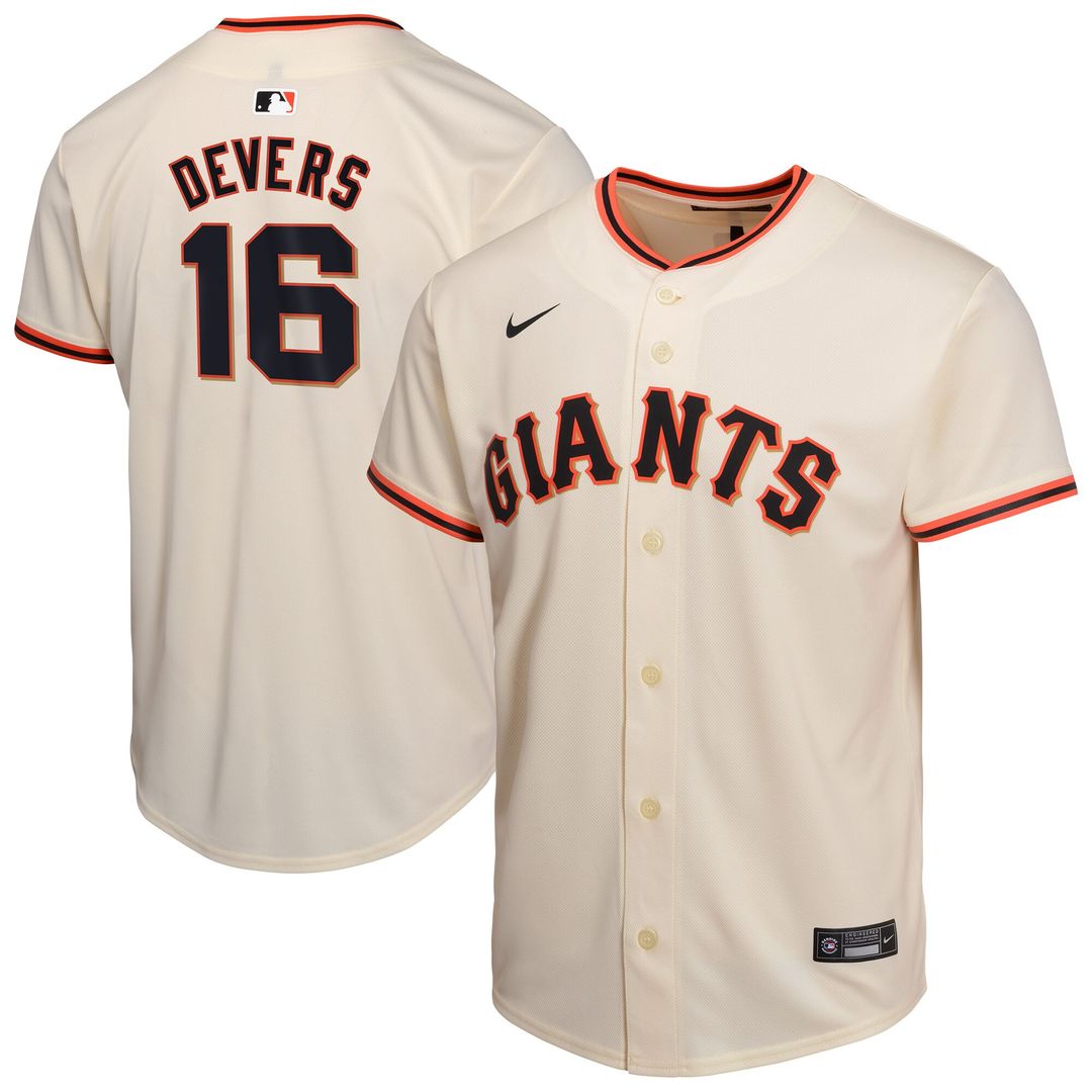 Rafael Devers San Francisco Giants Nike Youth Home Player Game Jersey - Cream Official MLB Team Apparel Baseball Fan Gear