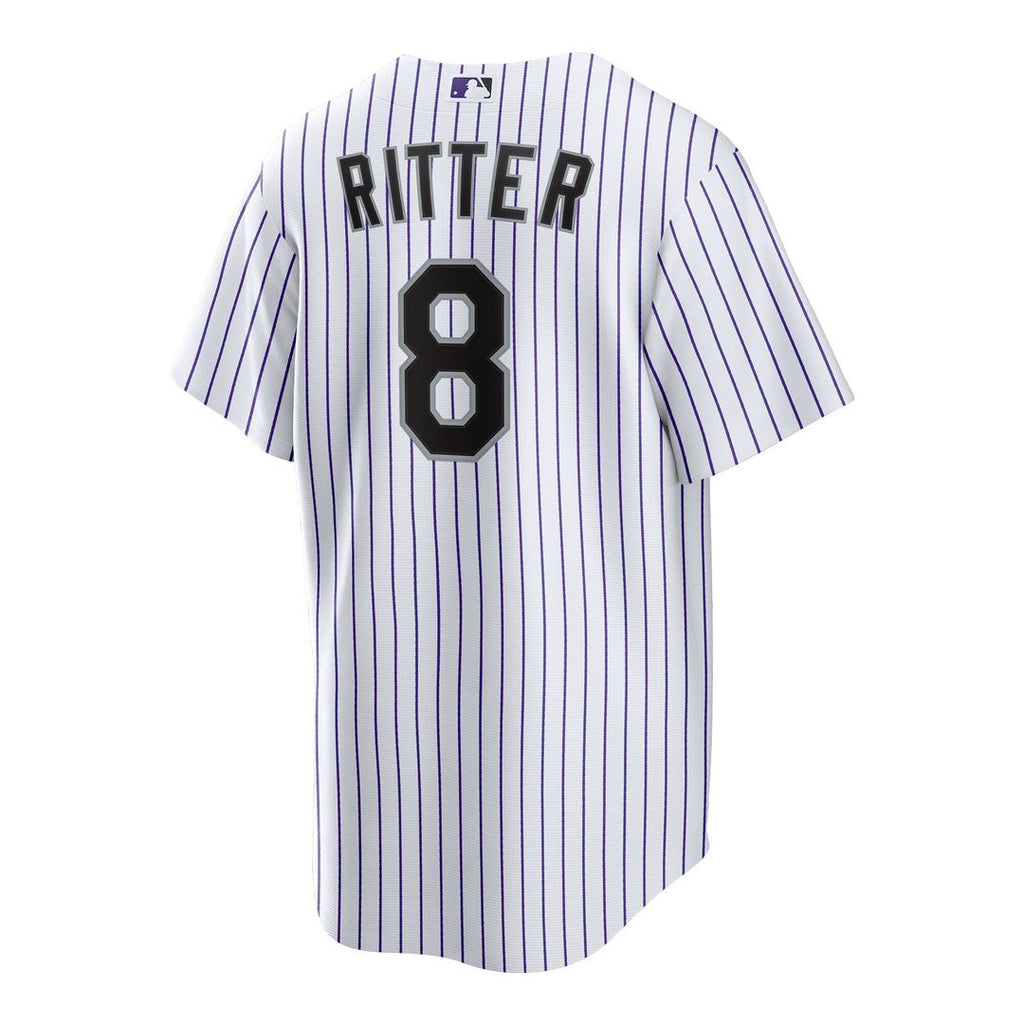 Ryan Ritter Colorado Rockies Nike Home Replica Jersey - White Official MLB Team Apparel Baseball Fan Gear