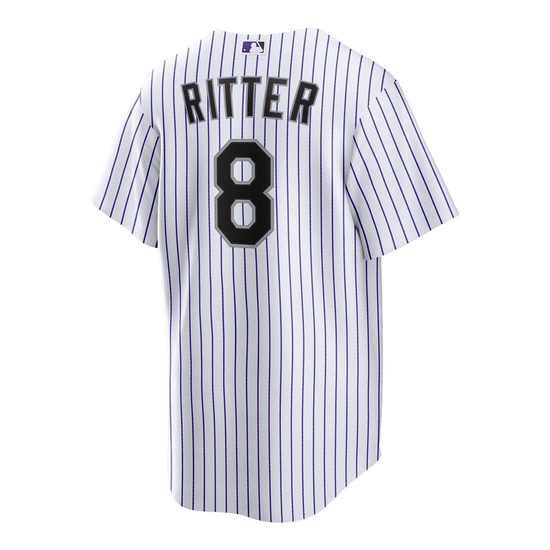 Ryan Ritter Colorado Rockies Nike Home Replica Jersey - White Official MLB Team Apparel Baseball Fan Gear