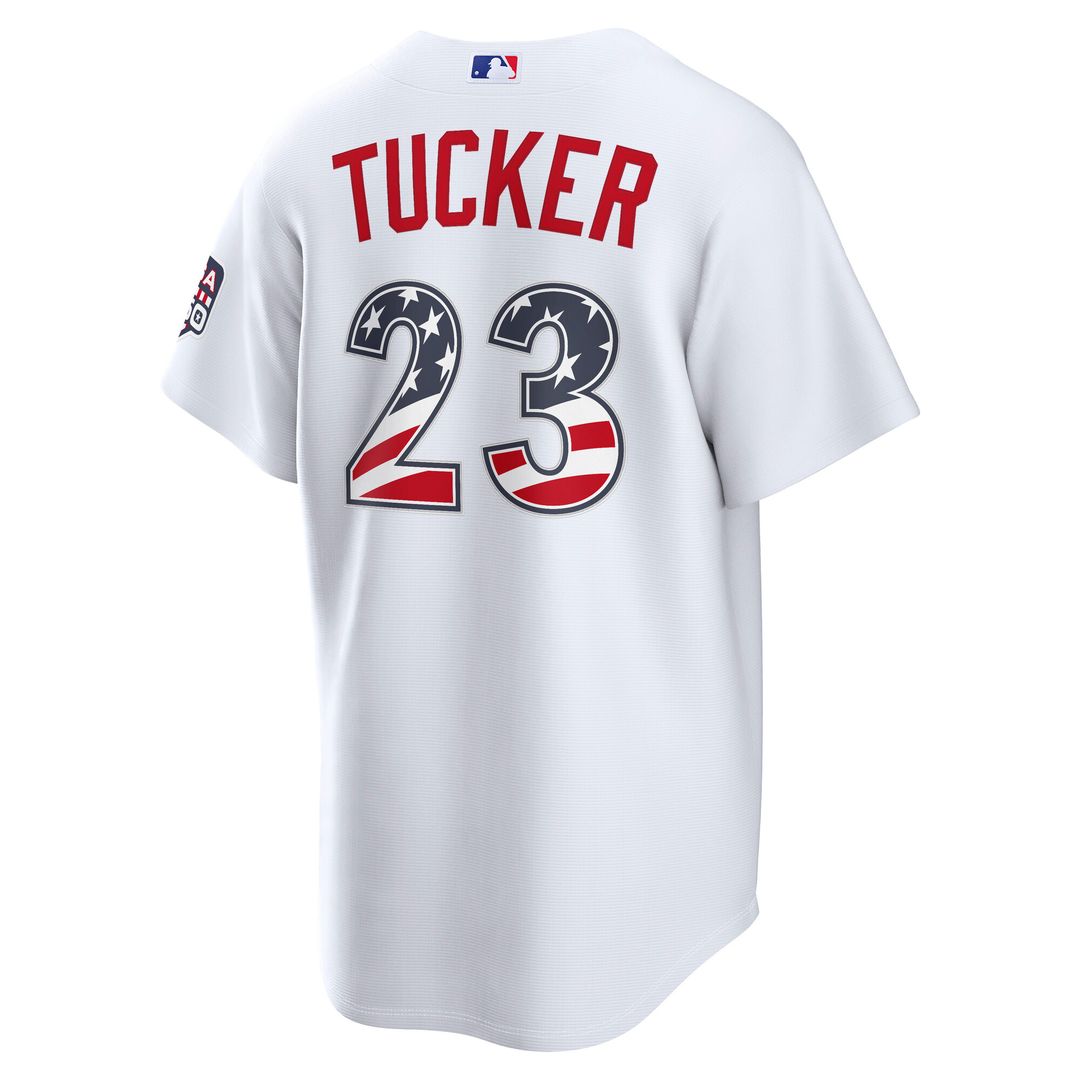 Kyle Tucker Los Angeles Dodgers Nike USA 250 Fourth of July Home Stadium Jersey - White Official MLB Team Apparel Baseball Fan Gear