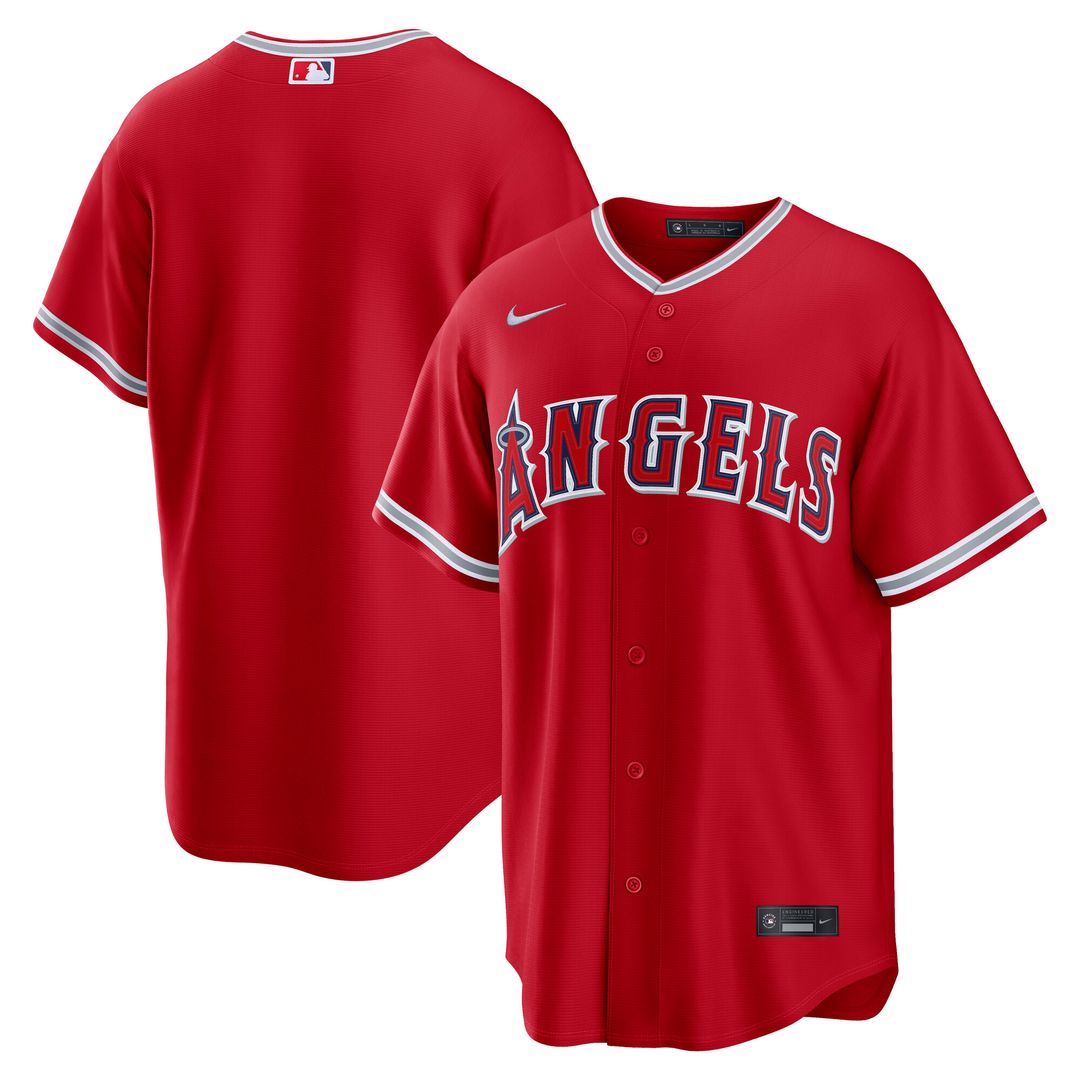 Los Angeles Angels Nike Alternate Replica Jersey - Red Official MLB Team Apparel Baseball Fan Gear