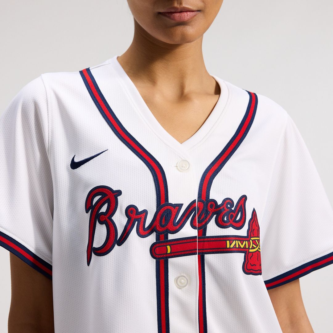 Atlanta Braves Nike Home Women's Limited Jersey - White Official MLB Team Apparel Baseball Fan Gear