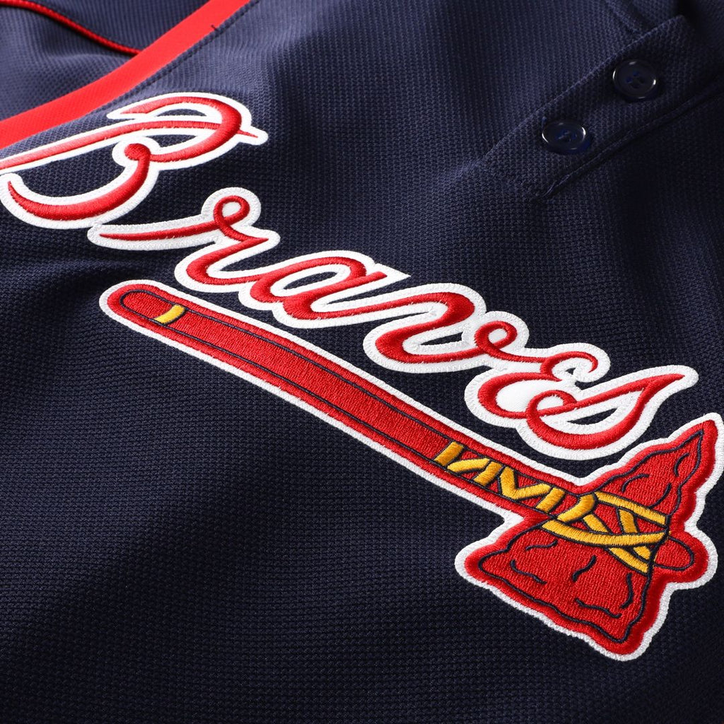 Chipper Jones Atlanta Braves Mitchell & Ness Authentic Batting Practice Jersey - Navy Official MLB Team Apparel Baseball Fan Gear