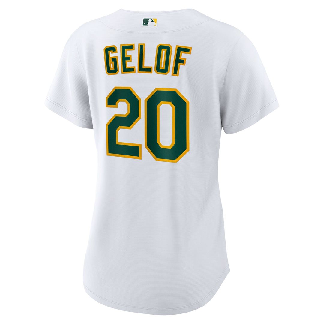 Zack Gelof Athletics Nike Women's Home Replica Player Jersey - White Official MLB Team Apparel Baseball Fan Gear