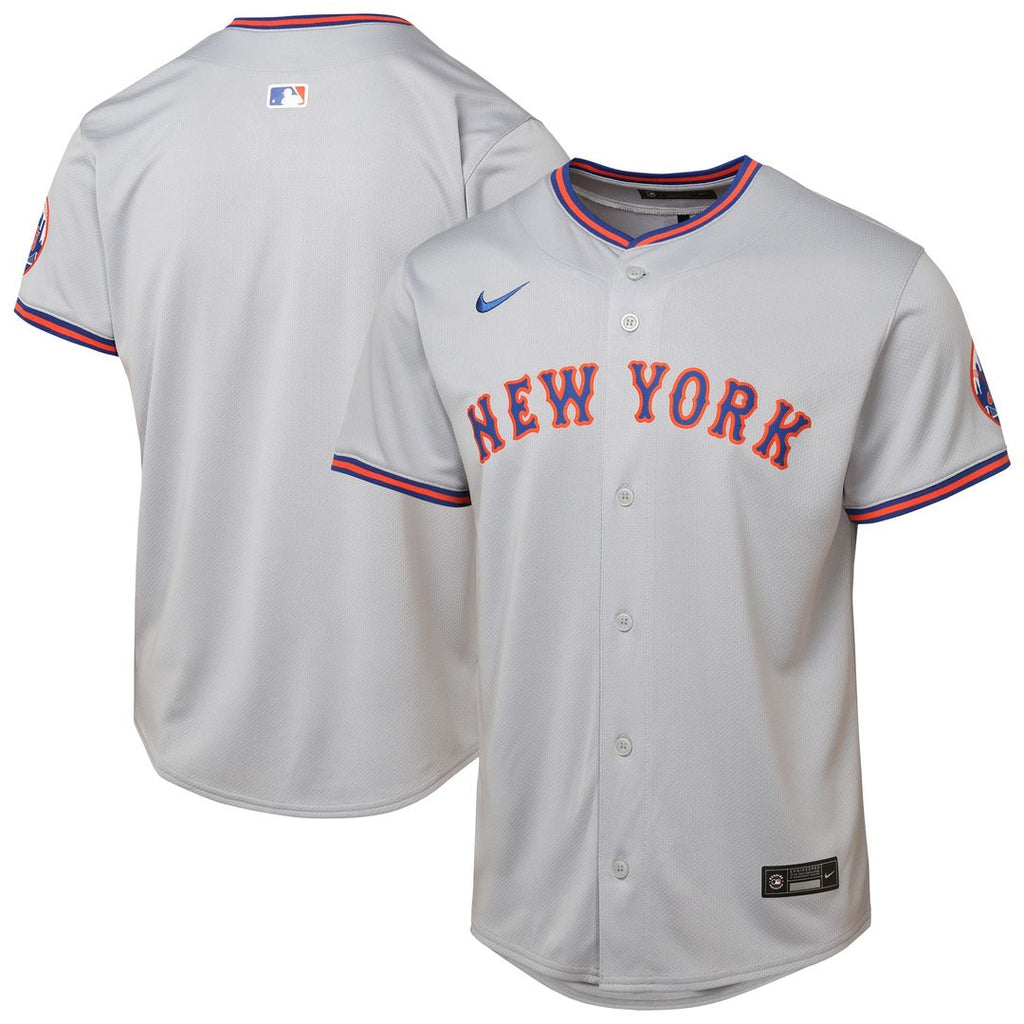 New York Mets Youth Road Limited Jersey - Gray Official MLB Team Apparel Baseball Fan Gear