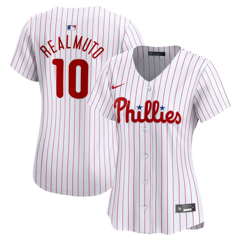 J.T. Realmuto Philadelphia Phillies Nike Women's Home Limited Player Jersey – White Official MLB Team Apparel Baseball Fan Gear