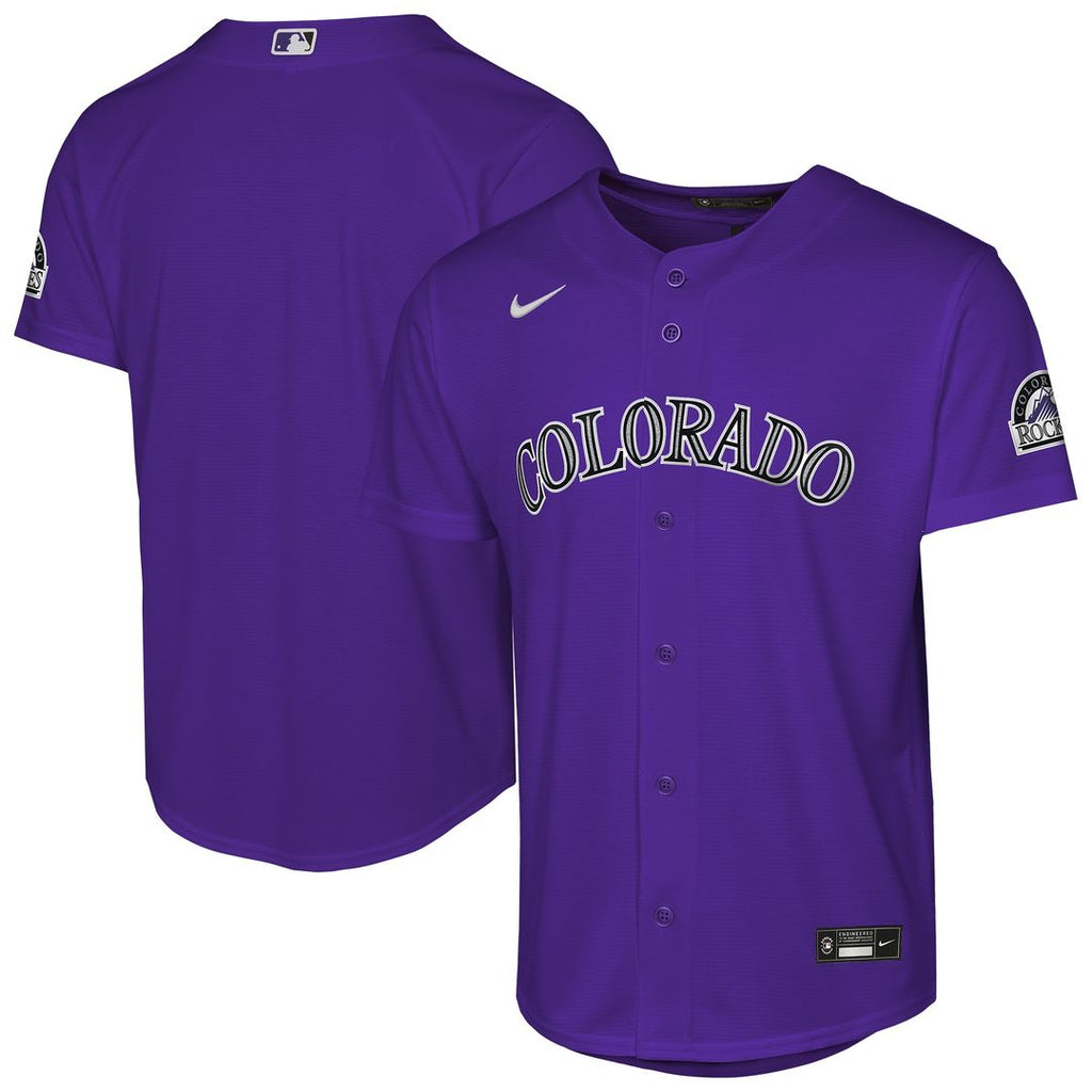 Colorado Rockies Nike Youth Alternate 2 Stadium Jersey - Purple Official MLB Team Apparel Baseball Fan Gear