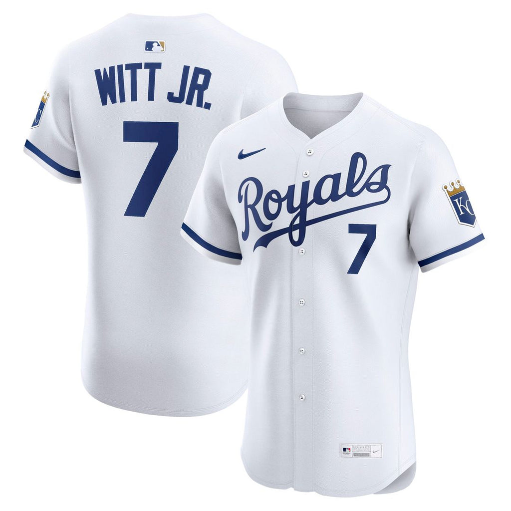 Bobby Witt Jr. Kansas City Royals Nike Home ElitePlayer Jersey - White Official MLB Team Apparel Baseball Fan Gear
