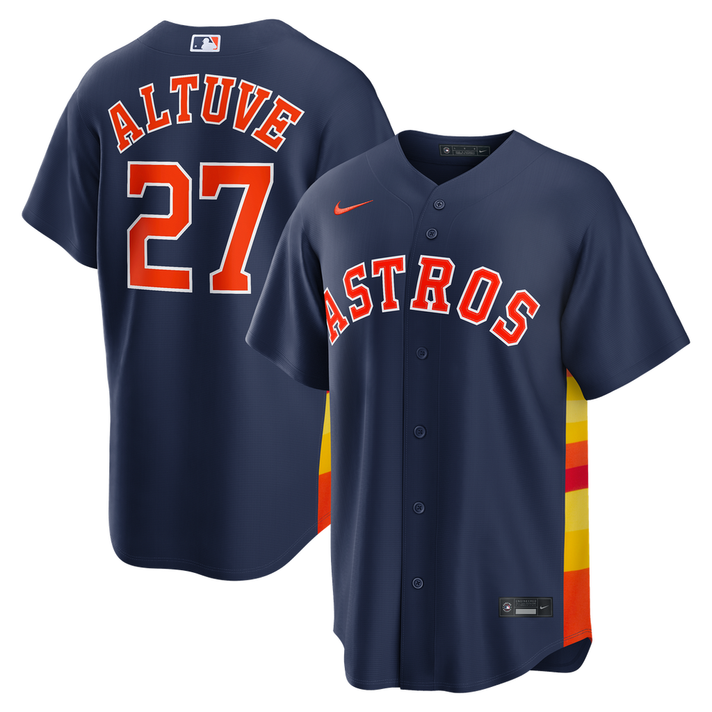 Jose Altuve Houston Astros Nike Alternate 2 Replica Jersey - Navy Official MLB Team Apparel Baseball Fan Gear