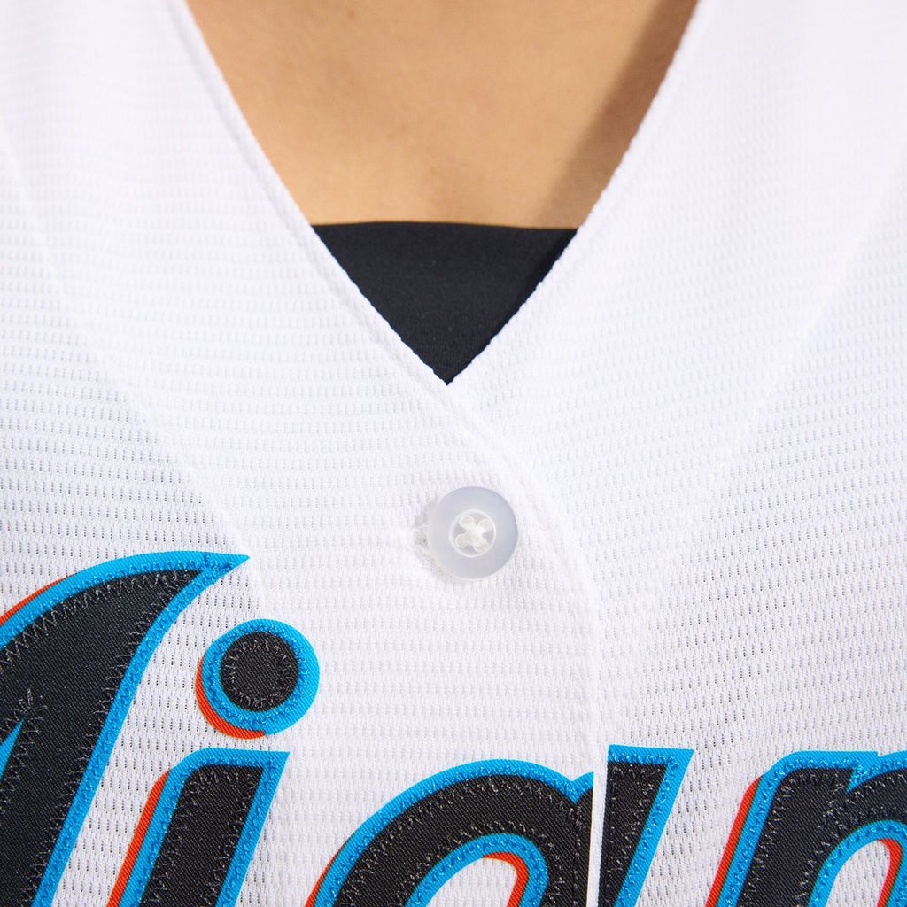 Miami Marlins Nike Women's Replica Team Jersey - White Official MLB Team Apparel Baseball Fan Gear