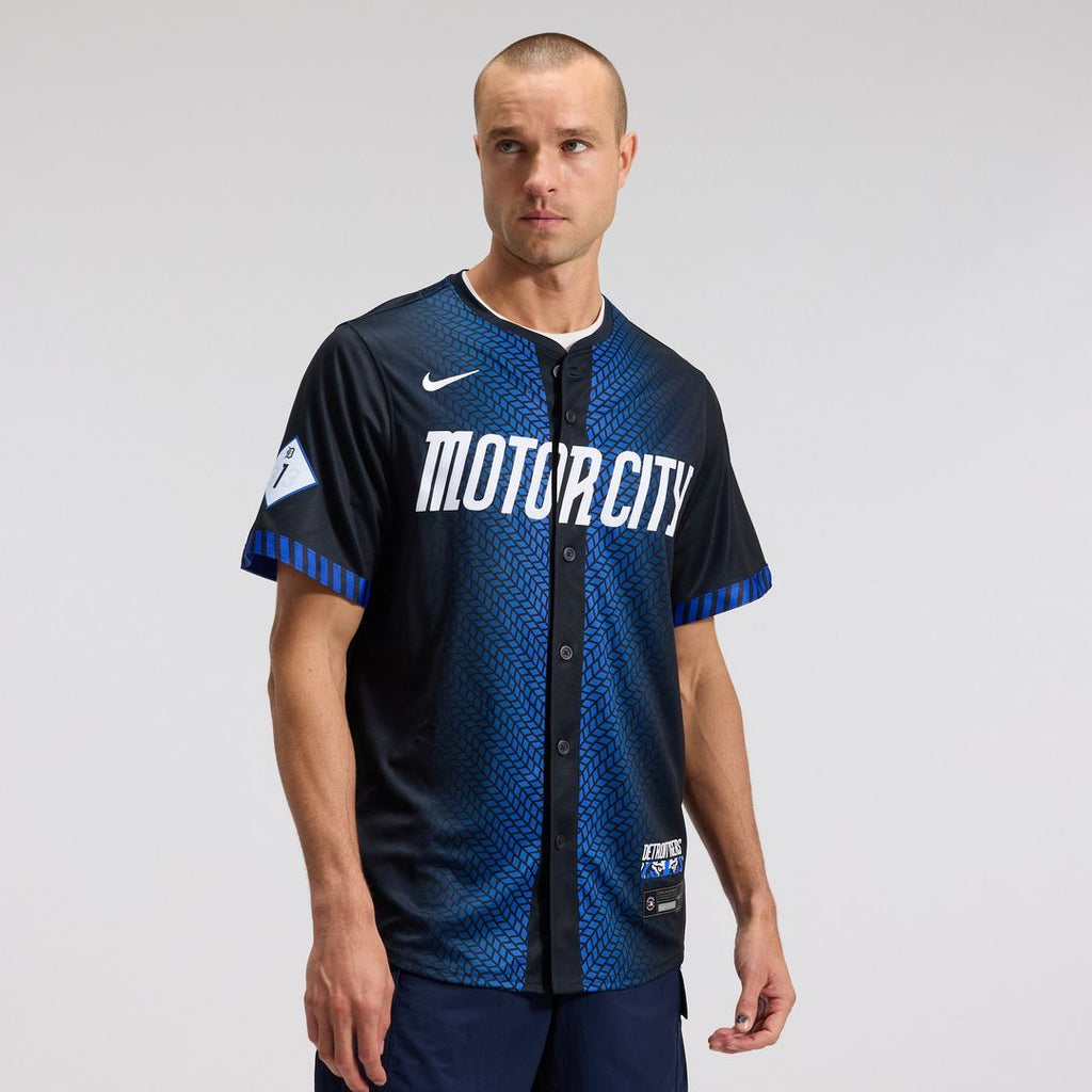 Detroit Tigers Nike City Connect Limited Jersey - Blue Official MLB Team Apparel Baseball Fan Gear