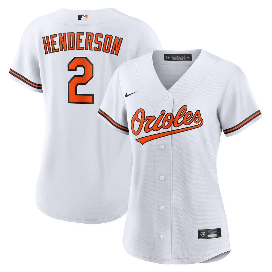 Gunnar Henderson Baltimore Orioles Nike Women's Replica Player Jersey - White Official MLB Team Apparel Baseball Fan Gear