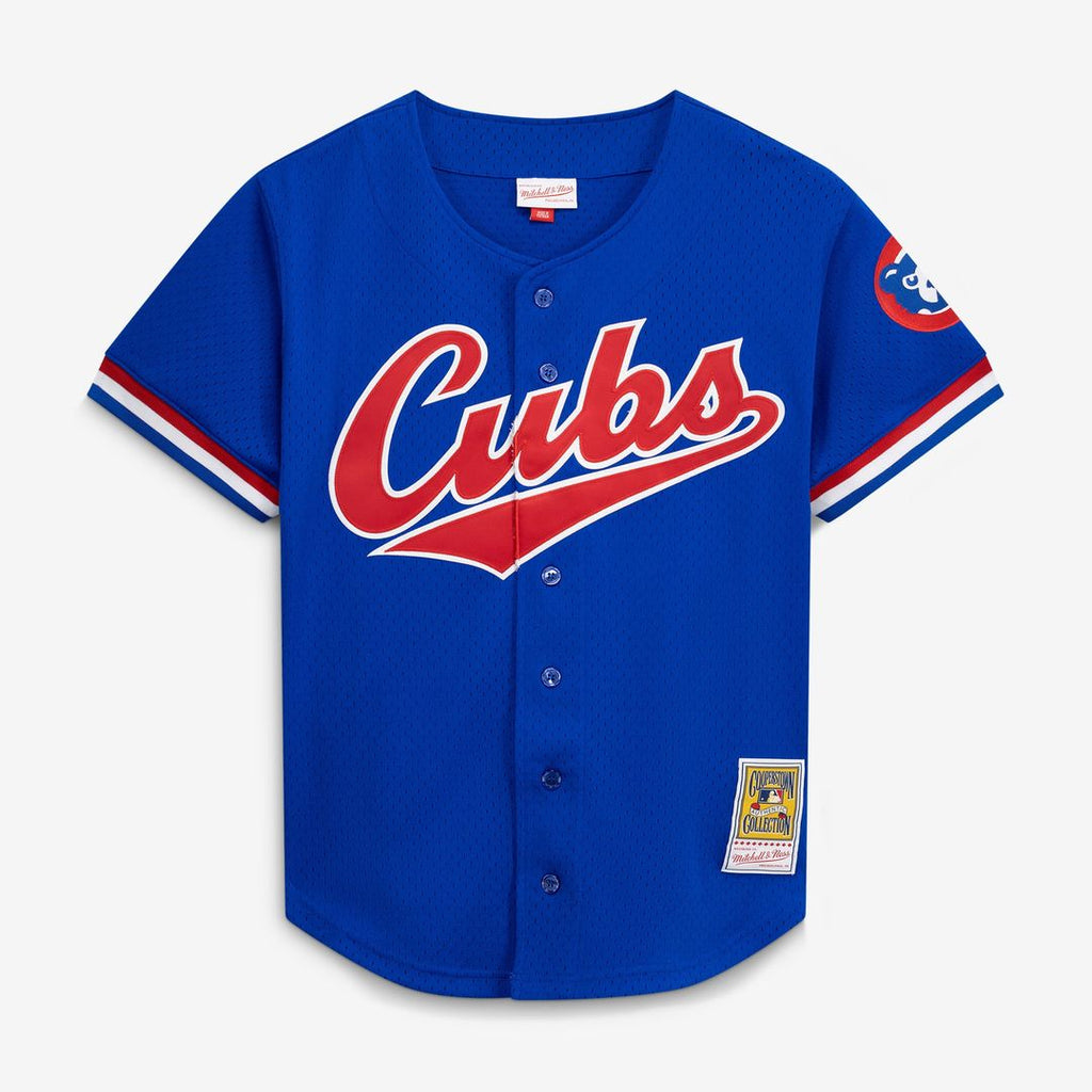 Ryne Sandberg Chicago Cubs Mitchell & Ness Cooperstown Collection 1996 Mesh Batting Practice Button-Up Jersey - Royal Official MLB Team Apparel Baseba