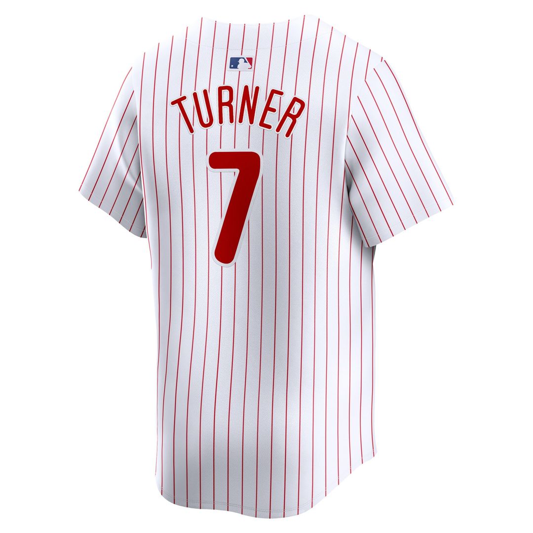 Trea Turner Philadelphia Phillies Nike Home Limited Player Jersey - White Official MLB Team Apparel Baseball Fan Gear