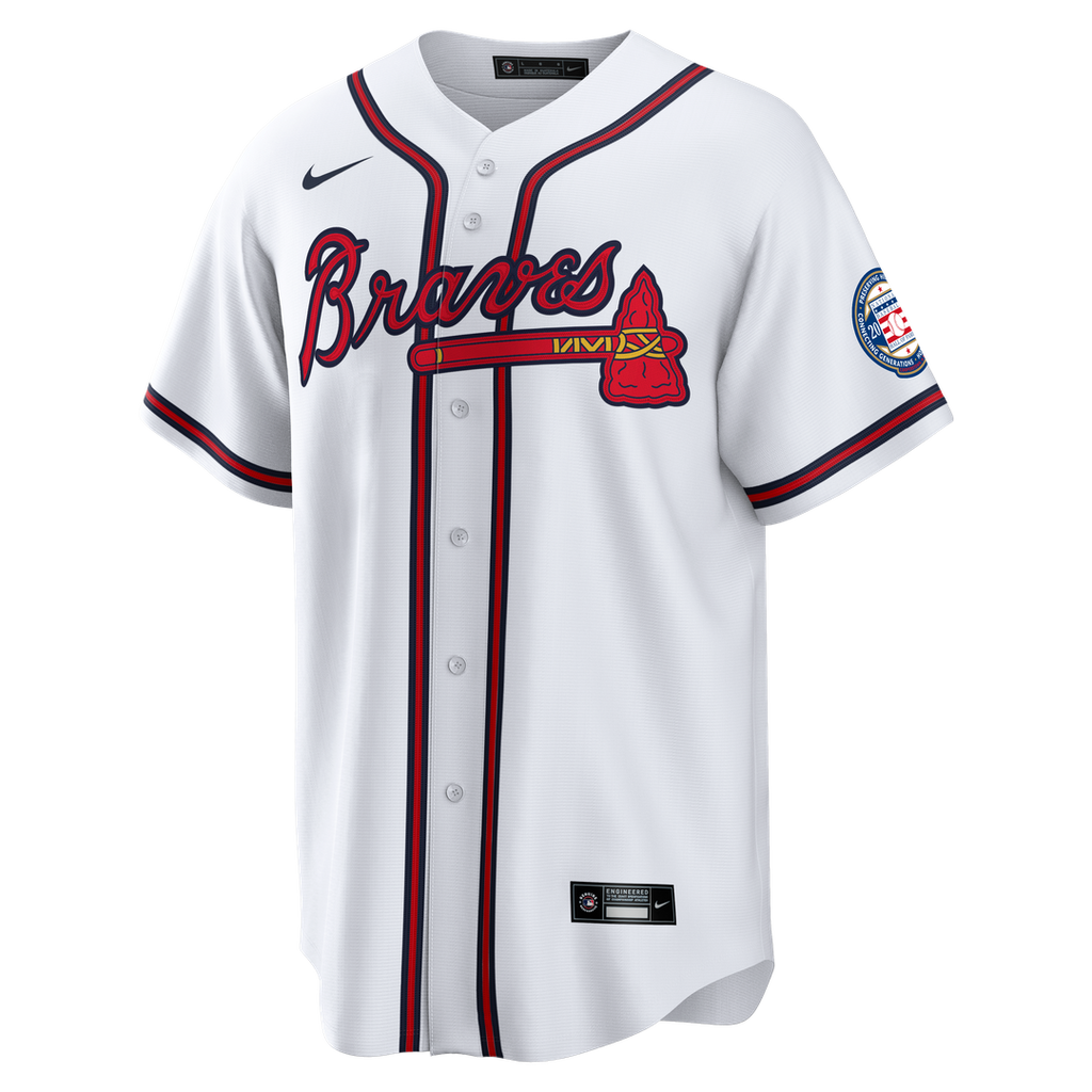 Andruw Jones Atlanta Braves Nike Home Replica 2026 Hall of Fame Patch Jersey - White Official MLB Team Apparel Baseball Fan Gear