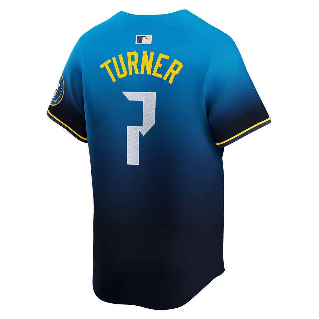 Trea Turner Philadelphia Phillies Nike 2024 City Connect Limited Player Jersey - Blue Official MLB Team Apparel Baseball Fan Gear
