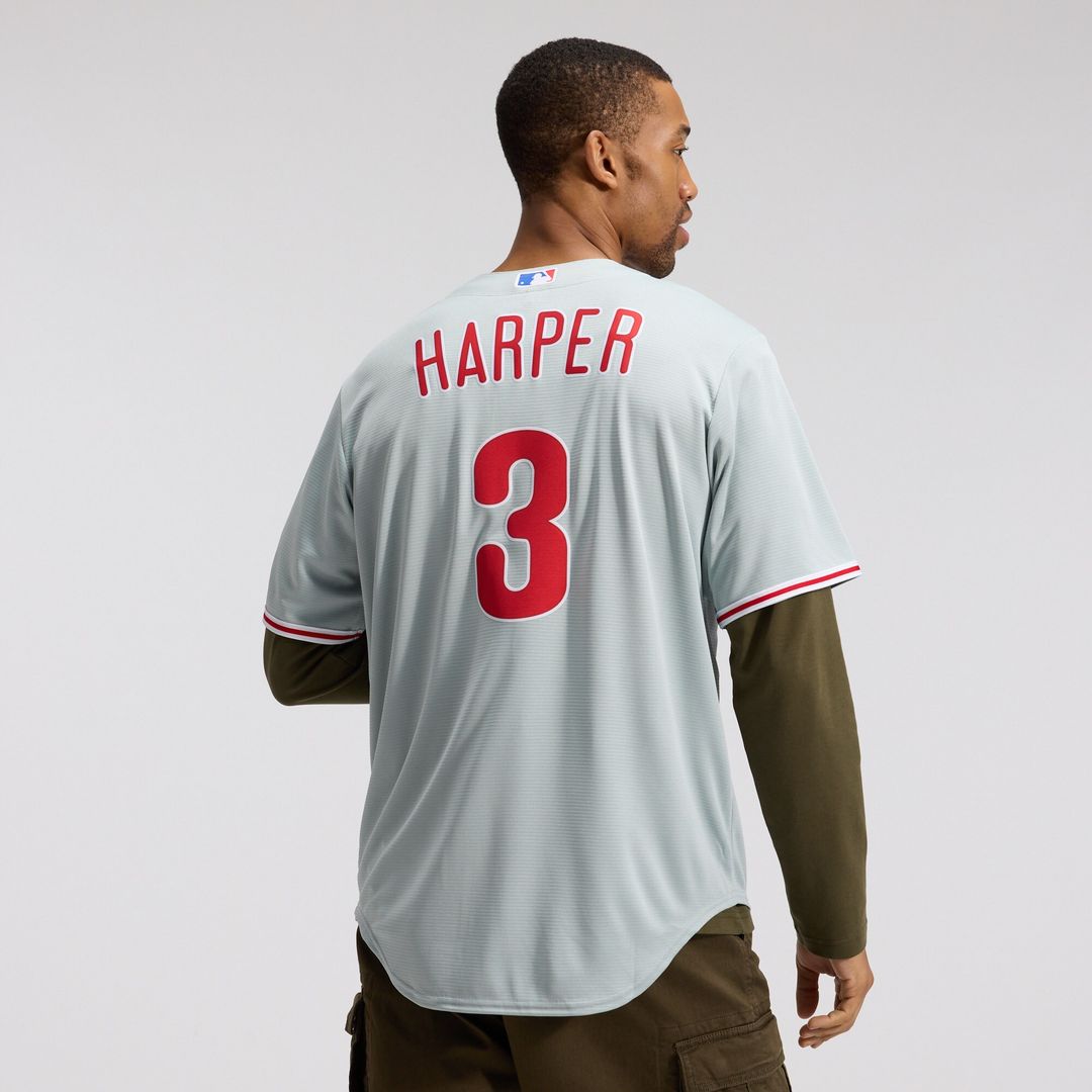 Bryce Harper Philadelphia Phillies Nike Road Replica Jersey - Gray Official MLB Team Apparel Baseball Fan Gear