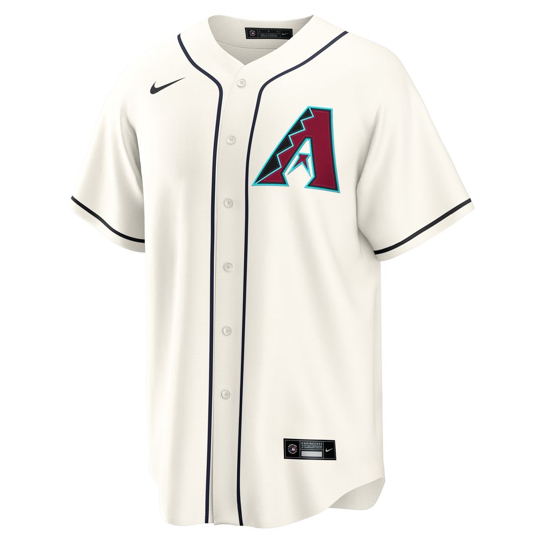 Arizona Diamondbacks Nike Home Custom Replica Jersey - Cream Official MLB Team Apparel Baseball Fan Gear