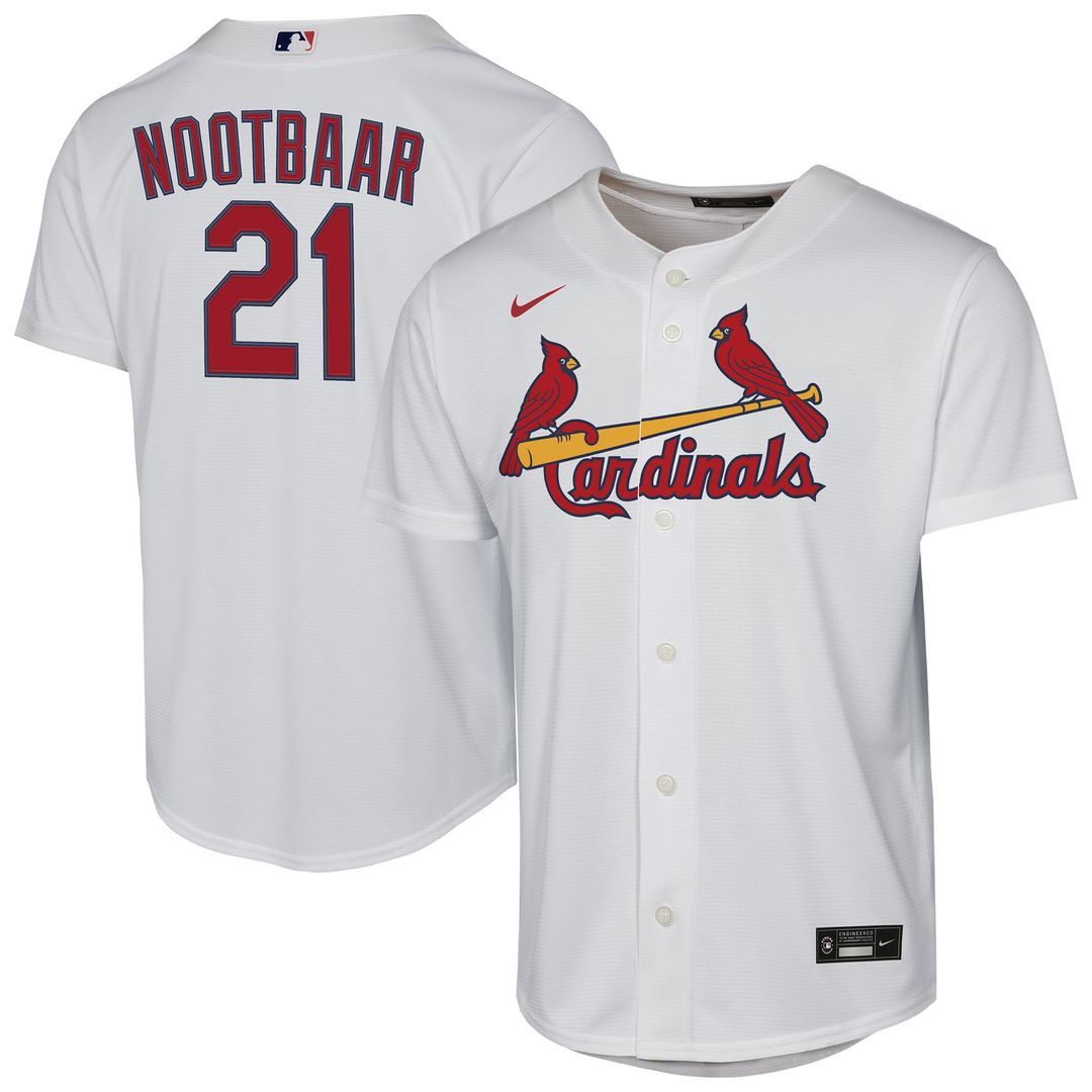 Lars Nootbaar St. Louis Cardinals Nike Youth Home Replica Player Jersey - White Official MLB Team Apparel Baseball Fan Gear