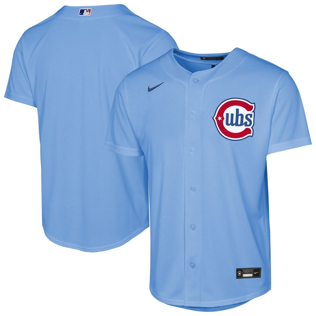 Chicago Cubs Nike Youth Alternate Replica Jersey - Light Blue Official MLB Team Apparel Baseball Fan Gear