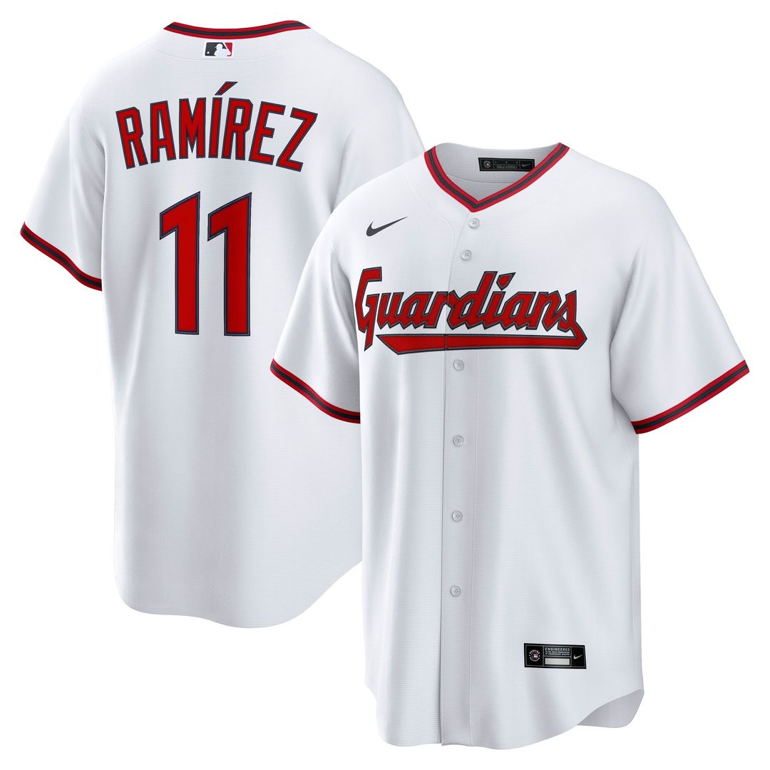 José Ramírez Cleveland Guardians Nike Home Replica Jersey - White Official MLB Team Apparel Baseball Fan Gear