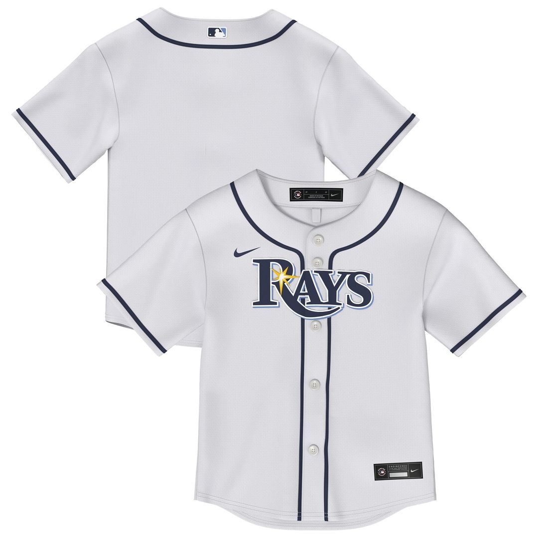 Tampa Bay Rays Toddler Home Replica Jersey - White Official MLB Team Apparel Baseball Fan Gear