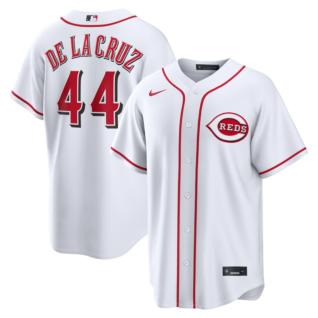 Elly De La Cruz Cincinnati Reds Nike Home Replica Jersey - White Official MLB Team Apparel Baseball Fan Gear
