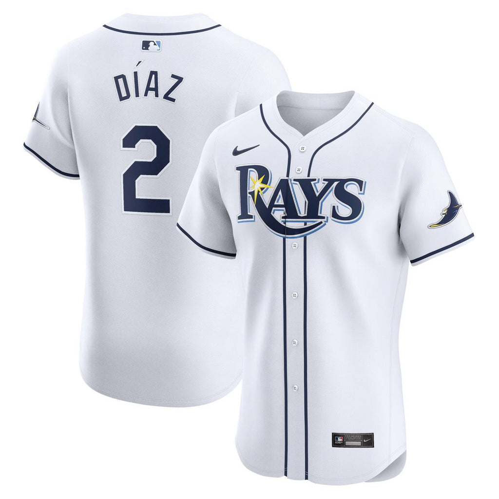 Yandy Diaz Tampa Bay Rays Nike Home Elite Player Jersey - White Official MLB Team Apparel Baseball Fan Gear