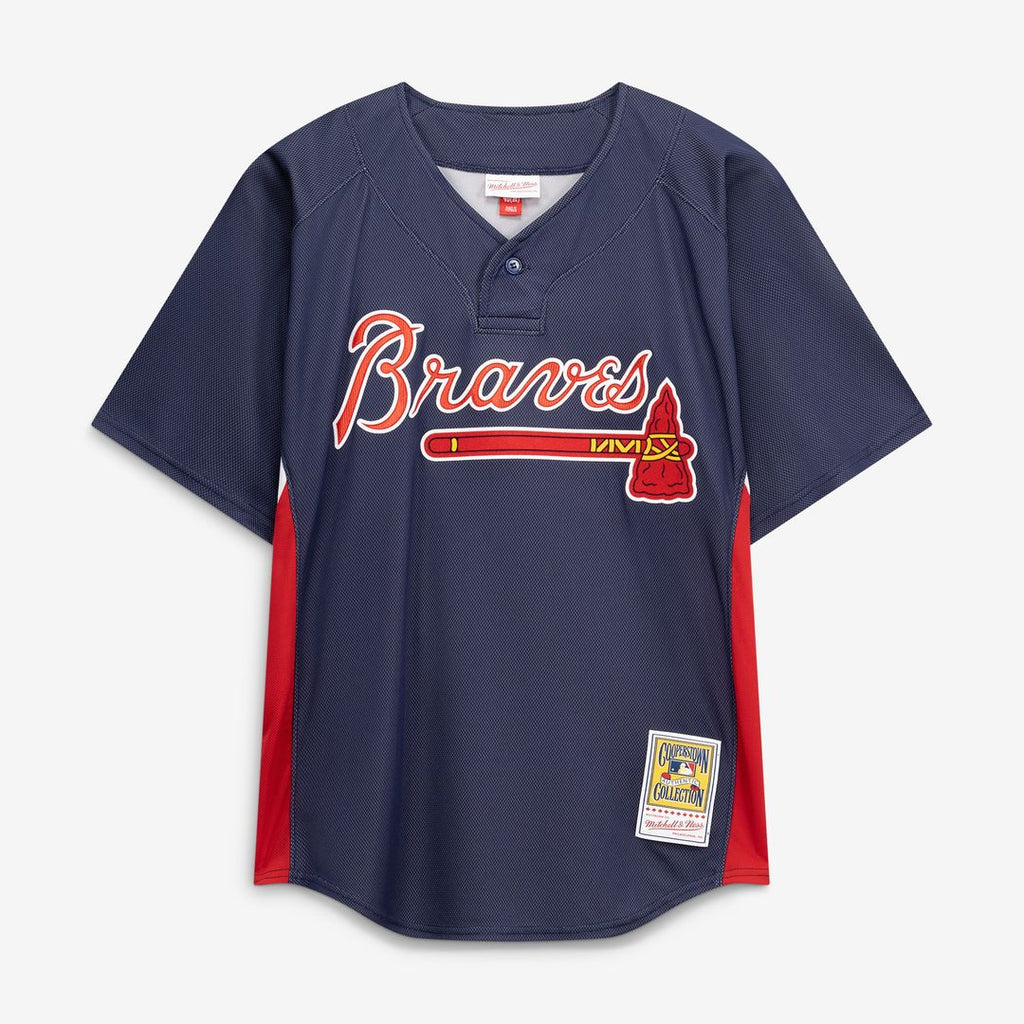 Chipper Jones Atlanta Braves Mitchell & Ness Authentic Batting Practice Jersey - Navy Official MLB Team Apparel Baseball Fan Gear