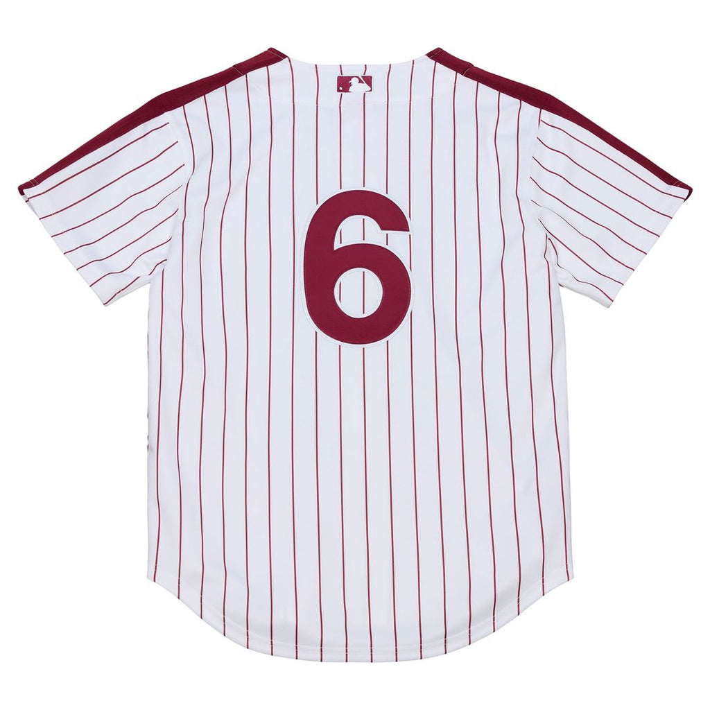 Jimmy Rollins Philadelphia Phillies Mitchell & Ness 2003 Cooperstown Collection Authentic Jersey - White Official MLB Team Apparel Baseball Fan Gear