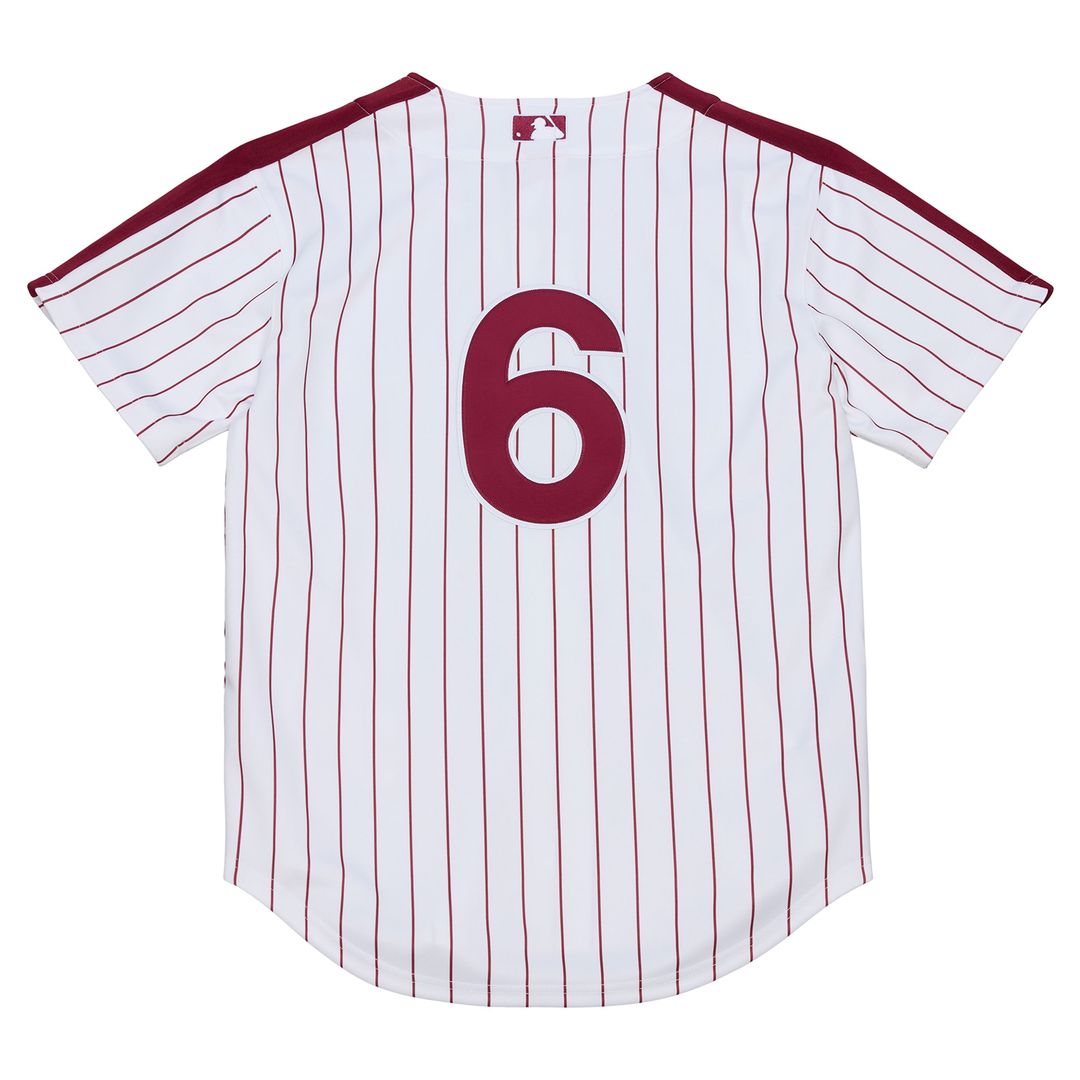 Jimmy Rollins Philadelphia Phillies Mitchell & Ness 2003 Cooperstown Collection Authentic Jersey - White Official MLB Team Apparel Baseball Fan Gear