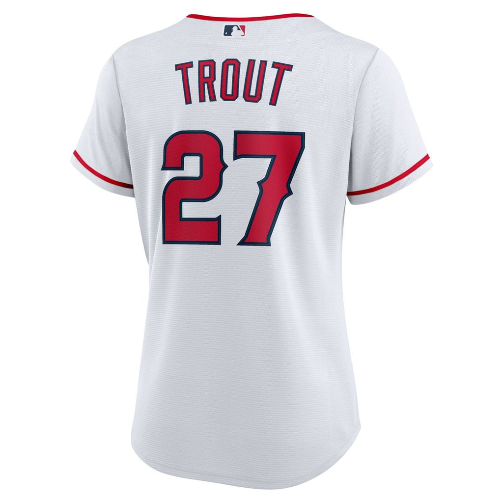 Mike Trout Los Angeles Angels Nike Women's Home Replica Player Jersey - White Official MLB Team Apparel Baseball Fan Gear