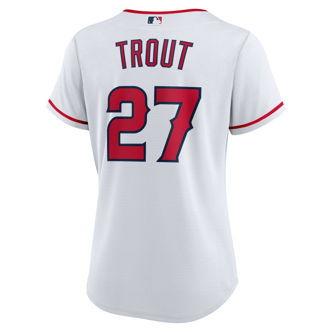 Mike Trout Los Angeles Angels Nike Women's Home Replica Player Jersey - White Official MLB Team Apparel Baseball Fan Gear