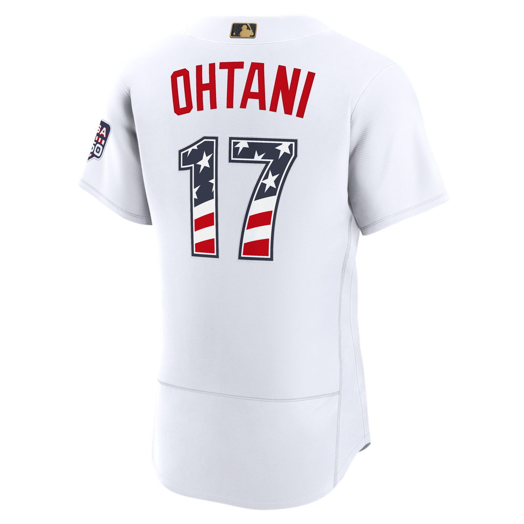 Shohei Ohtani Los Angeles Dodgers Nike USA 250 Fourth of July Home Authentic Jersey - White Official MLB Team Apparel Baseball Fan Gear
