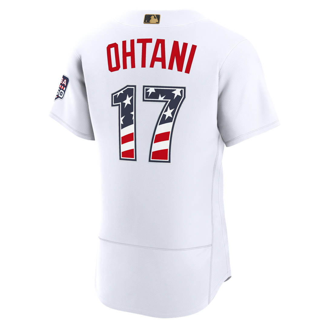 Shohei Ohtani Los Angeles Dodgers Nike USA 250 Fourth of July Home Authentic Jersey - White Official MLB Team Apparel Baseball Fan Gear