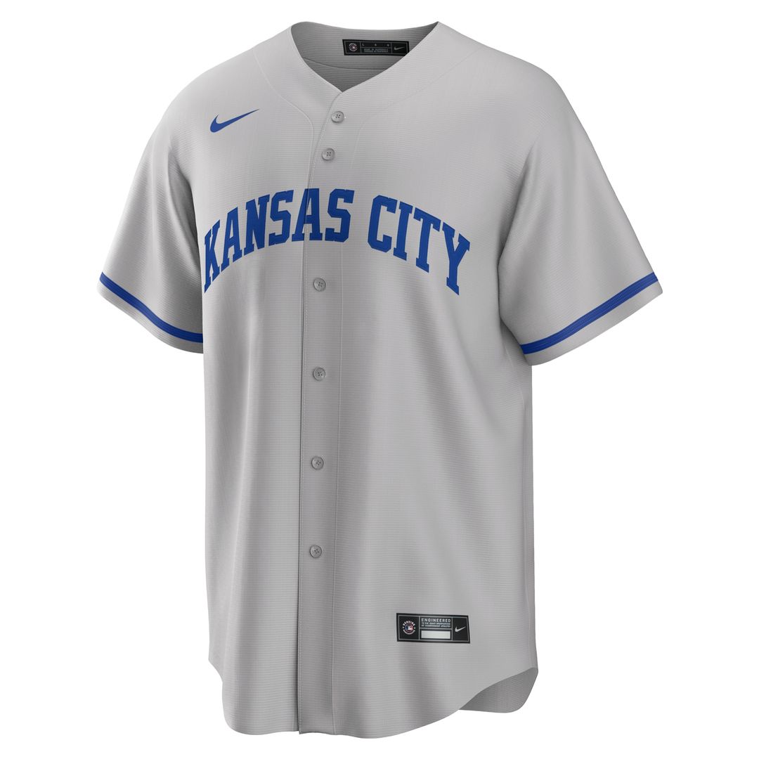 Kansas City Royals Nike Road Replica Team Jersey - Gray Official MLB Team Apparel Baseball Fan Gear