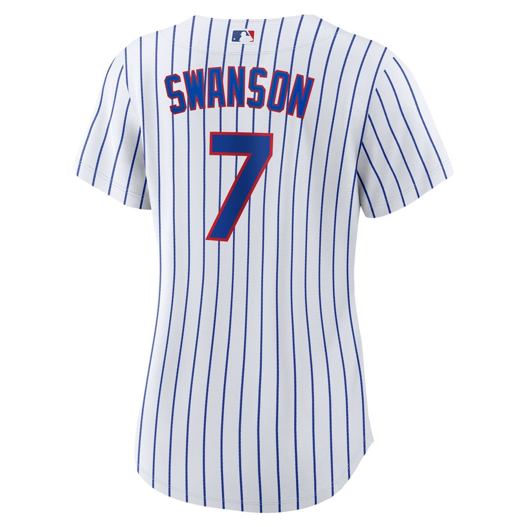 Dansby Swanson Chicago Cubs Nike Women's Home Replica Player Jersey - White/Royal Official MLB Team Apparel Baseball Fan Gear