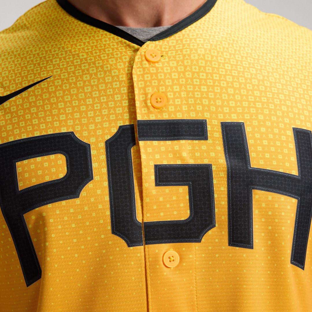 Pittsburgh Pirates Nike City Connect Replica Jersey - Gold Official MLB Team Apparel Baseball Fan Gear
