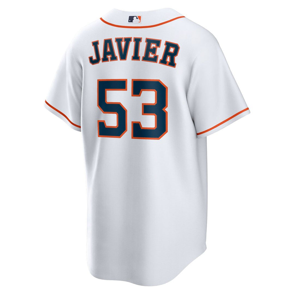Cristian Javier Houston Astros Nike Home Replica Jersey - White Official MLB Team Apparel Baseball Fan Gear