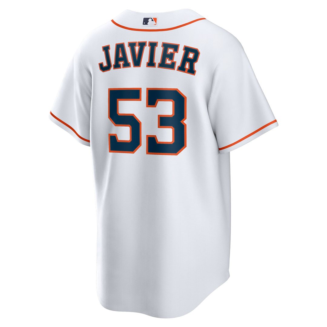 Cristian Javier Houston Astros Nike Home Replica Jersey - White Official MLB Team Apparel Baseball Fan Gear