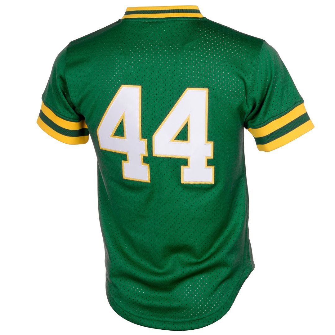 Reggie Jackson Athletics Mitchell & Ness Authentic Batting Practice Jersey - Green Official MLB Team Apparel Baseball Fan Gear