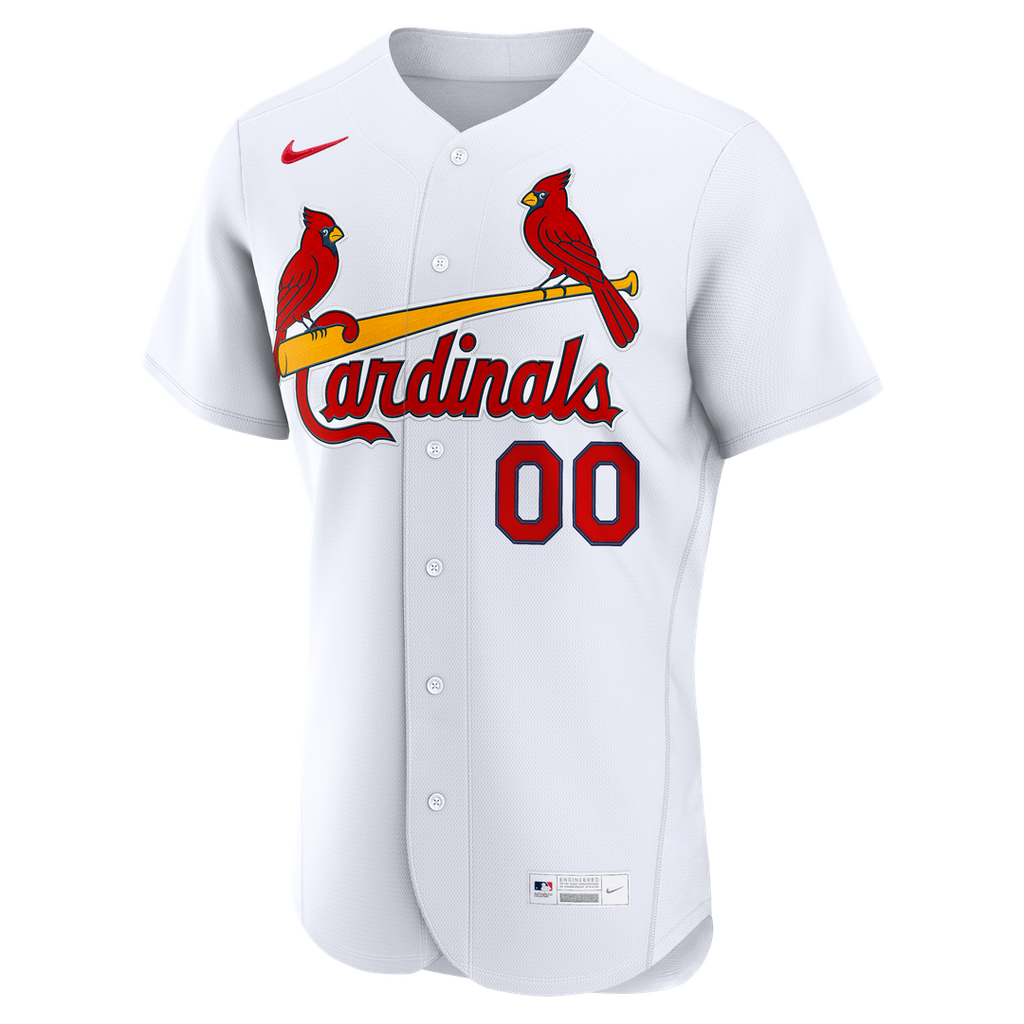 St. Louis Cardinals Nike Home Authentic Custom Jersey - White Official MLB Team Apparel Baseball Fan Gear